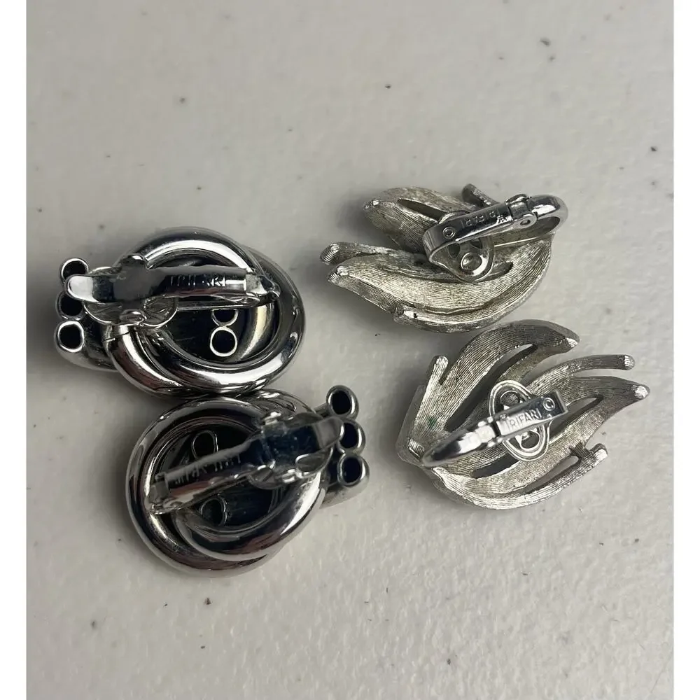 Trifari clip earrings